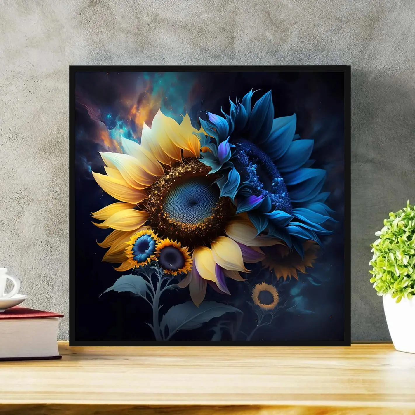 Sunflower Diamond Art Painting Kit, DIY Rhinestone Paint By Numbers Kit, Home Decor, Wall Art Bedroom Decoration without Frame, DIY Diamond Paint Pict