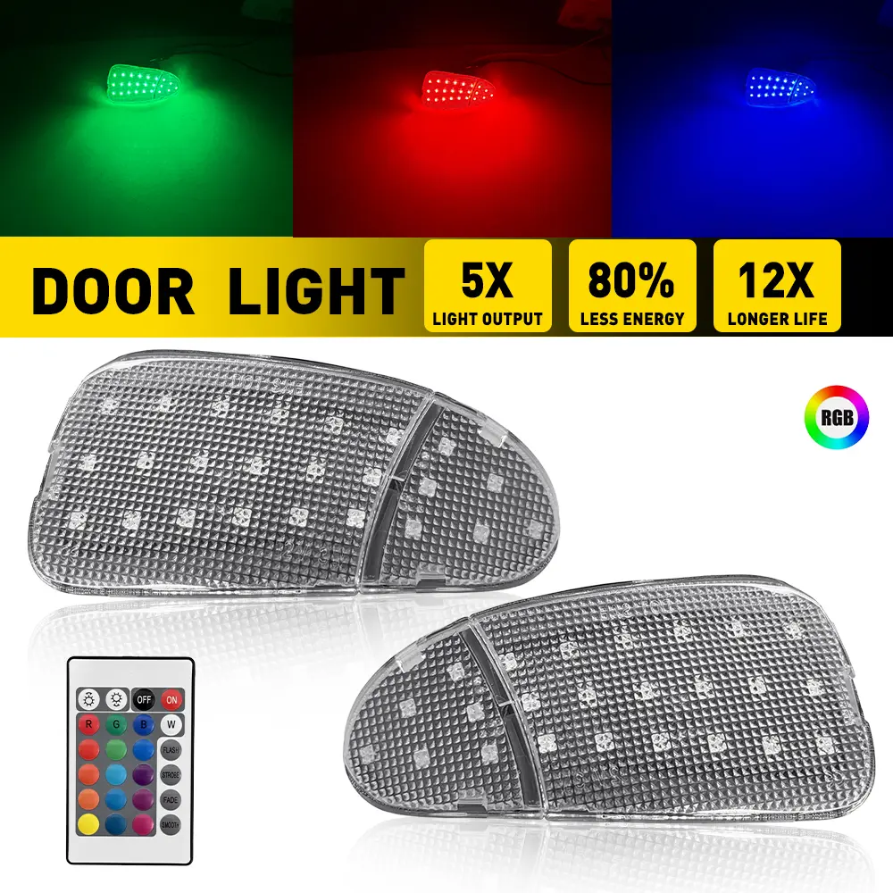2x LED Panel Door Interior Courtesy Light Pair Lamp For 1997-2003 Ford F150  and 1997-1999 Ford F-250