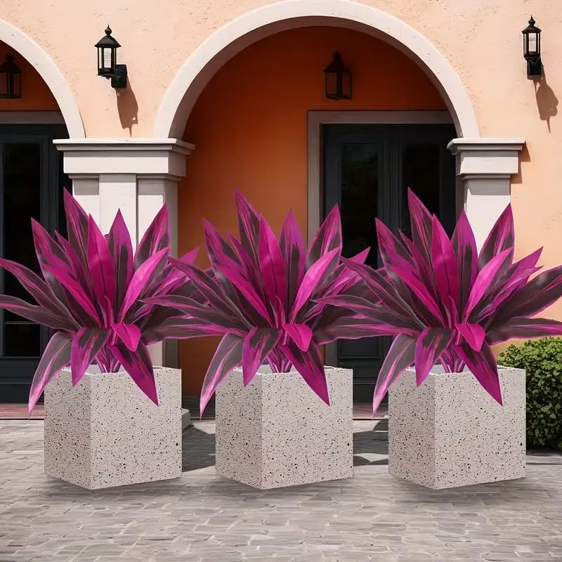 2pcs Decorative Artificial Bamboo Dracaena Plants - Each with 15 Leaves, Ideal for Home Decoration, Weddings, Nordic-Style Greenery, Plant Decor