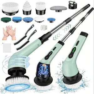 2025 Upgraded 13-in-1 Electric Spin Scrubber – Cordless Dual-Speed Cleaning Brush with Adjustable & Removable Handle, 9 Replaceable Brush Heads – Powerful Shower, Floor, Bathroom, Tub & Tile Cleaner