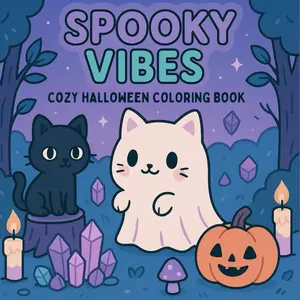 Spooky Vibes: Cozy Halloween Coloring Book Paperback