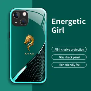 Suitable for [iPhone 15 Plus] Multi-color faucet phone case, high-value glass case, personalized business style phone case, simple new phone case-888