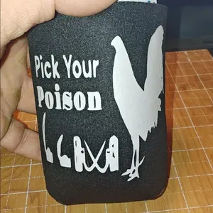 Gamefowl Pick Your Poison - koozie - Keep Your Drink Hot or Cold, Ideal for Various Flavors, Available in Gallo & Bevrage Insalten