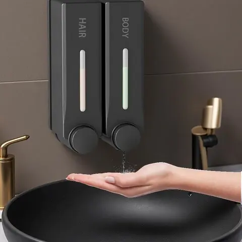 Wall Mounted Soap Dispenser, 300ML Soap Dispenser, Liquid Dispenser, Toiletries Dispenser, Bathroom Supplies for Hand Soap, Shampoo, Body Wash, Kitchen Supplies, Soap Container