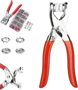 Sewing Kit with 200PCS Metal Buttons – Manual Pliers Tool Included, Complete DIY Sewing Set, Ideal for Repairs, Crafting, and Customizing Clothing, Easy-to-Use for Sewing Projects (1Set)