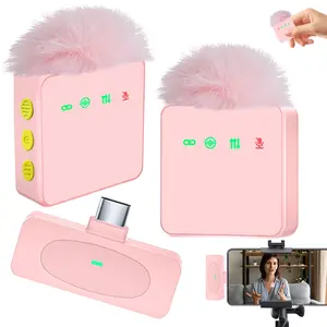 Multi Device Compatible Wireless Microphone Fast Connection Stable Reception Lavalier Clip Microphone Intelligent Audio Optimization Portable Mic For Live Room Broadcast Academic Speech Meeting