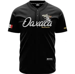 (BLACK) MEZCALEROS DE OAXACA Baseball Jersey, OAXACA Jersey for Men Women Youth And Kids, OAXACA Baseball Shirt, Hiphop Jersey, All-Over Print Baseball Jersey
