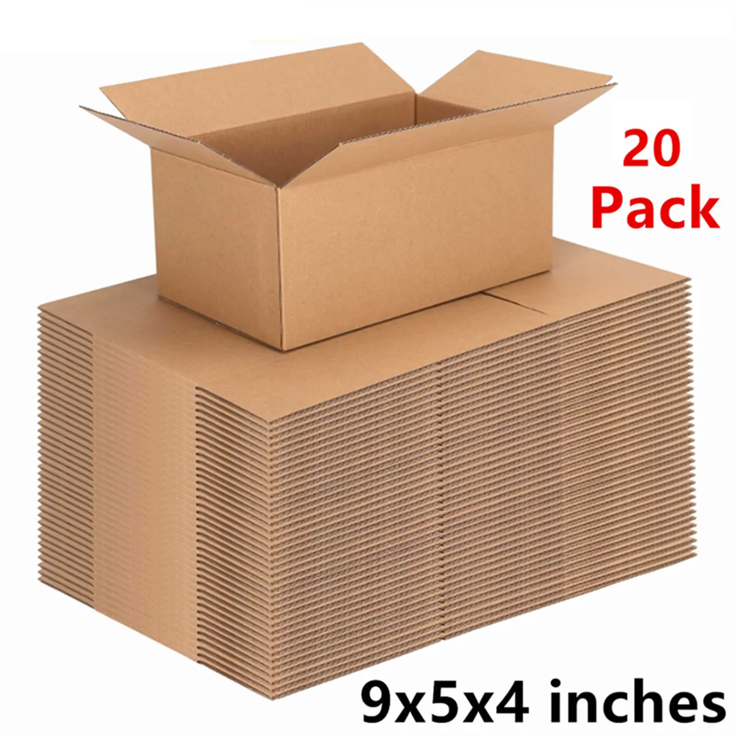 20 Pack 9x5x4 Inch Thick Corrugated Mailer Boxes for Small Business – Durable Cardboard Box, Shipping Cartons for E-commerce Packaging, Moving, Packing, Retail, Subscription Orders