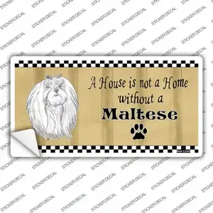 Pencil Sketch Maltese Novelty Sticker Decal