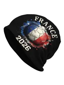 1 Piece Hat France 2026 Football Tricolor Soccer Ball Splash Thin Caps For Men Women Skullies Beanies Ski Caps Soft Bonnet Hats