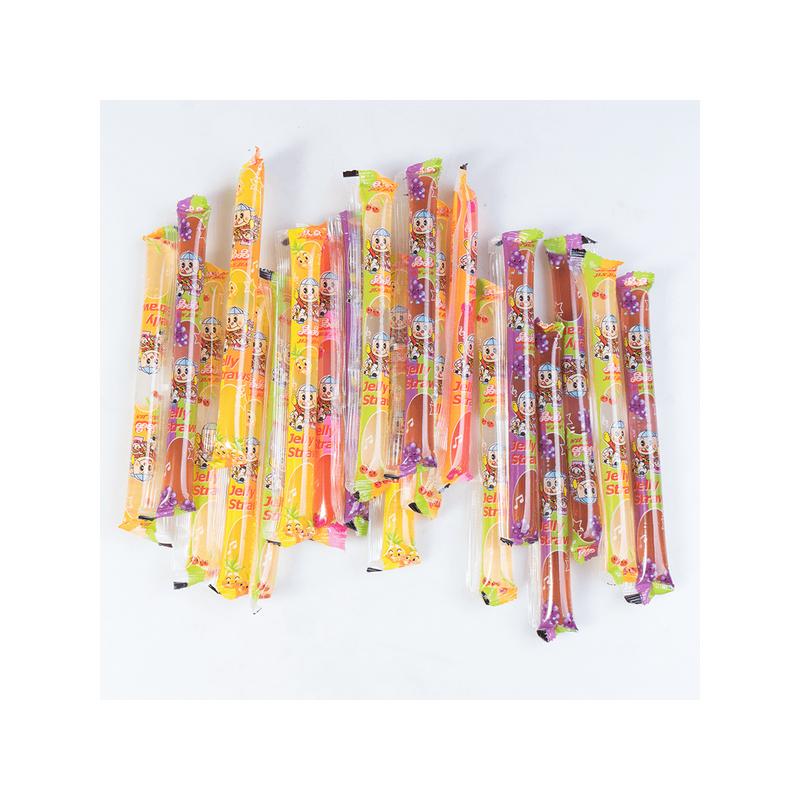 JinJin - Jelly Strip Assorted Flavors Sweet 400g / 14.10oz per Pack Low Calories 0 Fat Snack for Holiday Sharing Package Dessert Juicy Fun Fruit