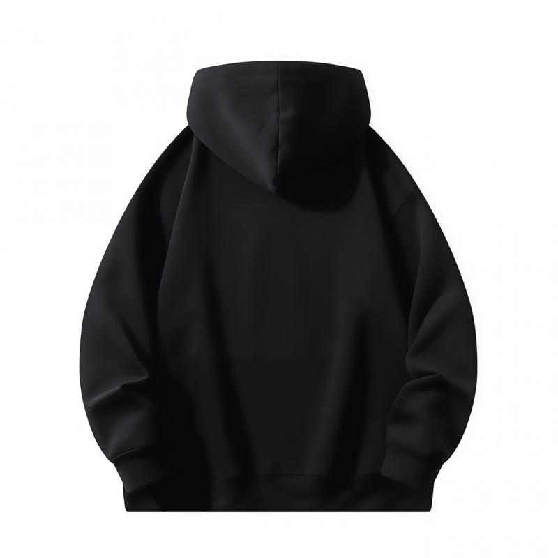 Trendy Women's & Unisex Loose Hoodie Starry Night Vortex Print Black with Blue & Yellow Art Style Cozy Autumn Winter Streetwear TikTok Fashion Essentials Casual Everyday Fabric Long Sleeve Pullover Sweatshirts Tops White Womenswear