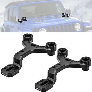 Nilight Dual Light Mounting Bracket for 2018 2019 2020 2021 2022 2023 2024 2025 2026 Wrangler JL/JLU/Gladiator JT Front A-Pillar Assist Off Road LED Pod Light Work Light, Accessories For Car
