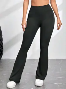 Women's High-Waisted Yoga Pants with Pockets, Loose-Fit Sporty Design, Ideal for Gym & Active Lifestyle, Comfortable All-Season Wear