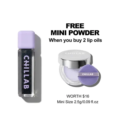 Chillab Magic Black Plumping Lip Oil Ph-activated Color Hydrating Lip Gloss with Jojoba Oil and Peptides
