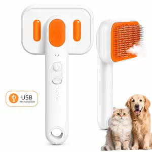 #Summervibes Cat Grooming Brush – Steam Hair Removal & Deshedding Tool, One-Button Fur Comb for Cats & Dogs, Pet Care Grooming & Trimming, SummerVibes PetLovers