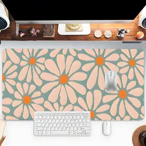 Vintage Flower Pattern Mouse Pad, Rectangle Gaming Mouse Pad, Non-slip Rubber Base Desk Keyboard Mat for Home Office, Desk Accessories