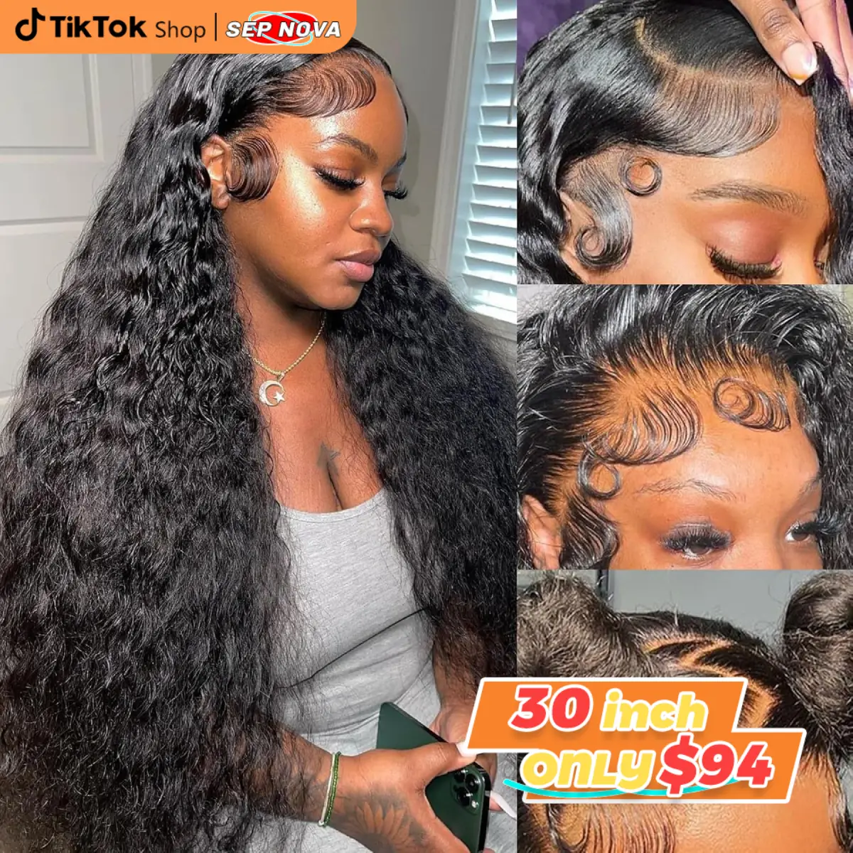 [30 inch Only $94] Deep Wave 13x6 Lace Front Wigs Human Hair Wigs Brazilian Transparent Deep Curly Lace Frontal Wigs Human Hair Lace Front Wigs Pre Pl