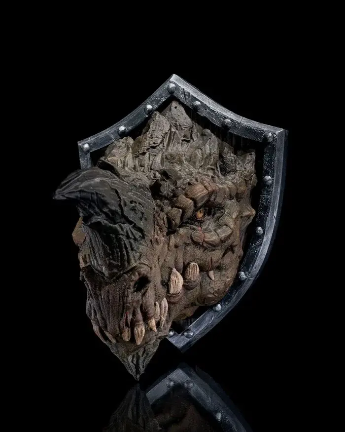 Ancient Dragon Trophy – 22CM PLA Legendary Dragon Wall Sculpture