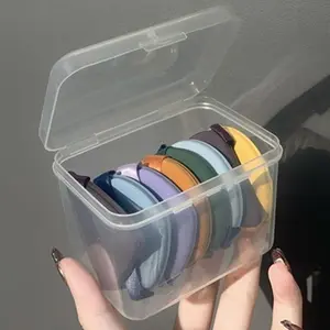 1pc Transparent Multifunctional Portable Powder Puff Storage Box, Cosmetic Storage Box, Cosmetic Tool Storage Box, Makeup Cosmetic Organizer