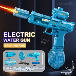 Ultimate Battle Powerful Electric Water Gun, Automatic Squirt Gun with Glowing Muzzle 320cc High Capacity, Up to 32 FT Range, Outdoor Summer Party Toy OutdoorFun for Adults &Kids Toys Summervibes