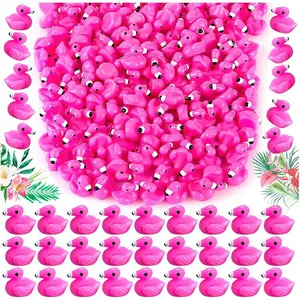 100Pcs Mini Resin Flamingo Ducks, Flamingo Tiny Ducks