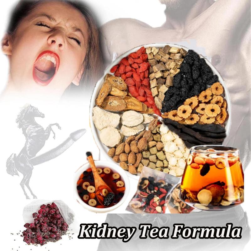 30/60/90 Bags Kidney Tea Formula Ginseng Five Treasure Tea Combination Scented Tea 6 Treasures Tea Red Date Wolfberry Men's Tea Health Mulberry Herbal Formula Organic Wellness Beverage No Coffeine Natural