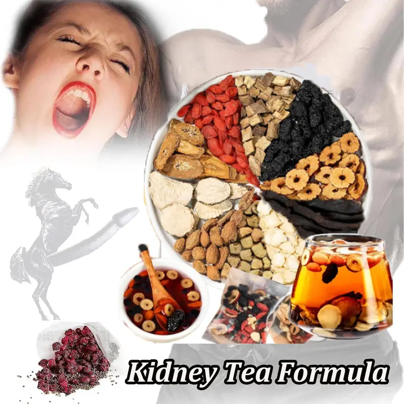 30/60/90 Bags Kidney Tea Formula Ginseng Five Treasure Tea Combination Scented Tea 6 Treasures Tea Red Date Wolfberry Men's Tea Health Mulberry Herbal Formula Organic Wellness Beverage No Coffeine Natural