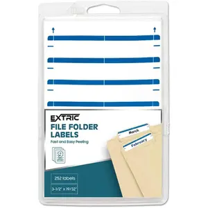 File Folder Labels-28 Sheets, Light Blue, 252 Labels for File Folders