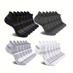 12/24 Pairs Women Men's Socks Athletic Cushioned Support Ankle Socks Breathable Comfortable Low Waist Crew Socks for Sports,summervibes