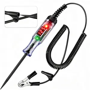 Automotive Test Light with 3-48V LED Digital Voltage Display, Auto Circuit Tester with Voltmeter & Dual Color Polarity Indicate, Electric Test Pen w/Stainless Probe for Car/Truck/SUV Checker