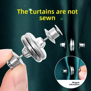 20 Counts Magnetic Curtain Clips,Magnetic Suction Lock Curtain Magnets Stop Light Infiltration Maintain Curtain Closure for Office Bedroom Home Curtains