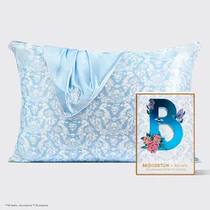 Bridgerton x Kitsch Satin Pillowcase - Toile De Blue Bridgerton x Kitsch Satin Pillowcase - Toile De Blue