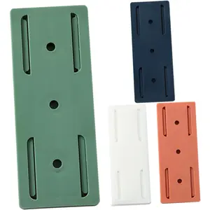 4-Piece Wall-Mounted Home Power Outlet Holder Set, Self-Adhesive Socket Stand, Socket Organizer Rail, No Drilling Cable Management Surge Protector