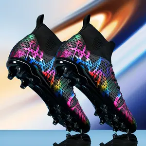 Professional football cleats with anti-slip studs, new style boys' football boots for both boys and girls, suitable for  competitions and training, outdoor lawn, lightweight and breathable