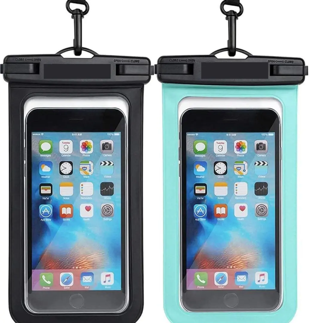 Waterproof Phone Pouch, IPX8 Waterproof Phone Case for iPhone 17/16/15/14 Pro Max, Cell Phone Dry Bag for Beach & Cruise Essentials, Touch Screen, Lanyard Included, 2 Pack (Fits Up to 8.9”)