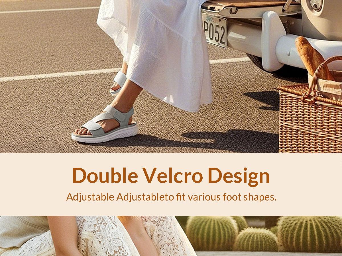 Vilanva Women's Comfortable Walking Sandals Sports Strap Elastic Band Casual Summer Dressy for Women 2026