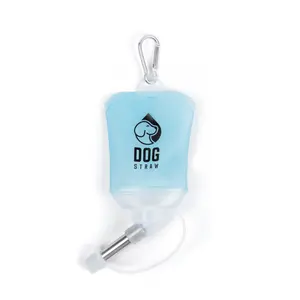Dog Straw – Portable Dog Water Pouch with Stainless Steel Sipper - Lightweight, Lick-to-Sip, Perfect for Walks, Hikes & Travel. Adventure-Ready Hydration for Dogs on the Go.