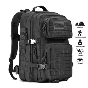 TRAILKICKER Military Tactical Backpack Large 3 Day Assault Pack Molle Bag Backpacks for Men Tactical Sports Bags With USA Flag Patch