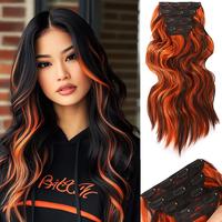 Brown mix Orange Highlights