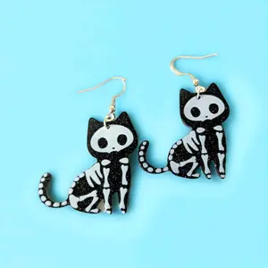 Kitty Skeleton Earrings
