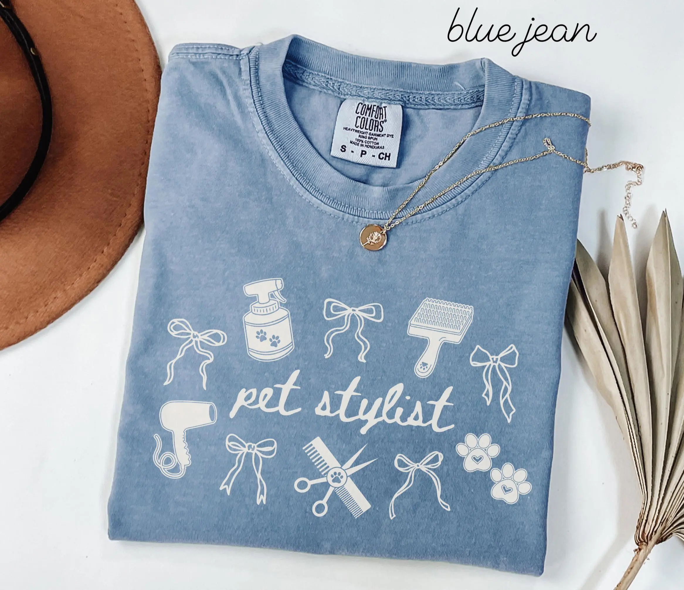 Pet Stylist Comfort Colors Shirt • Coquette Bow Dog Groomer Work Tshirt • Pet Groomer Gifts • Dog Stylist Tees • Animal Stylist Crewneck