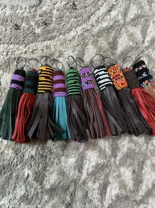 Tassel Keychain, Leather Bag charm, Leather Tassel Keychain,