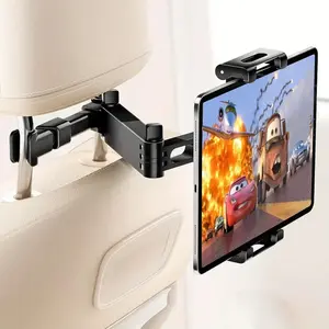 Car Headrest Tablet Holder for Back Seat | Adjustable Mount for Road Trips with Kids | Fits iPad & Galaxy Tablets 4.7-11"