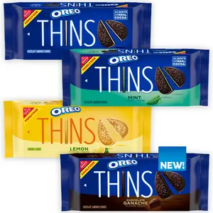 OREO Thins Cookie Variety Pack | Assorted Original, Chocolate Ganache, Lemon, & Mint