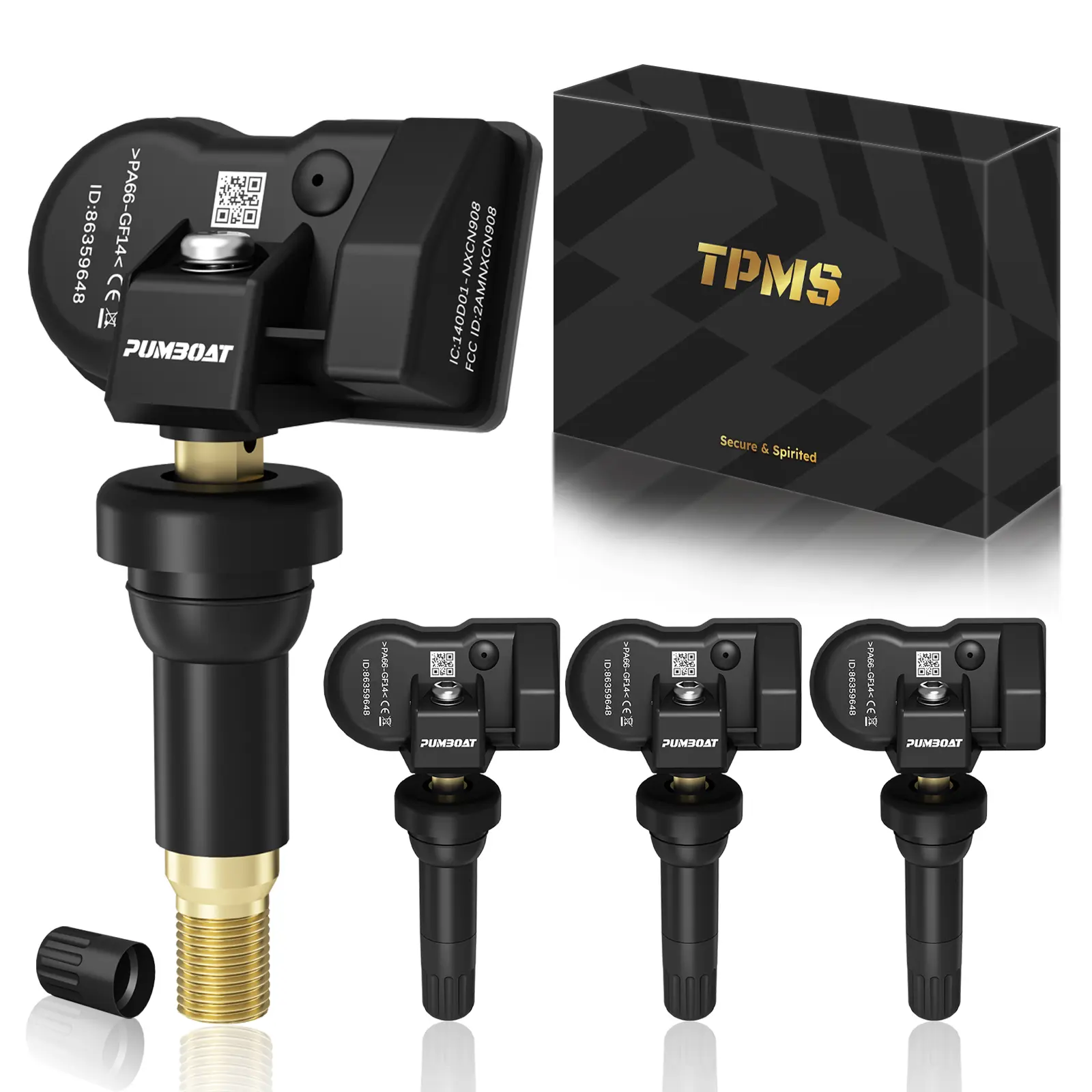 PUMBOAT TPMS GM Pre-Programmed Tire Pressure Monitoring Sensor Compatible with Chevrolet/Chevy GMC Buick Cadillac Since 2007.Dual-Axis 360°Full Coverage 2026 New Upgraded TPMS Sensor Set of 4