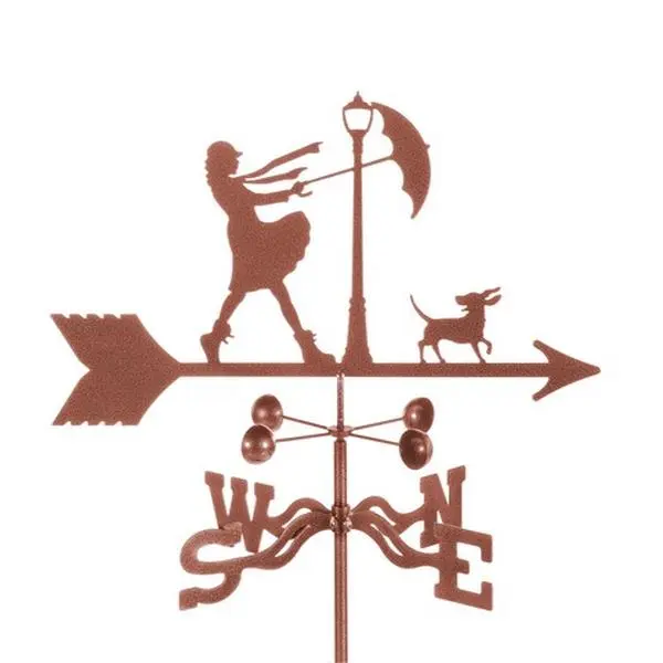 EZ Vane EZ1907-PT Whimsical Metal Weathervane, 25" h x 21" w x 9" l, Directional EWNS, Post Mount, Battle the Elements for Home Improvement & Garden Decor, Girls