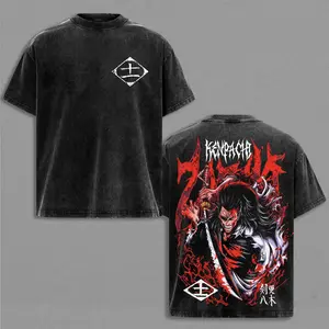 Kenpachi Zaraki Bleach Vintage Clothing Anime T-Shirt | Oversized Boxy Fit | Heavyweight Cotton Graphic Tee | Unisex Streetwear Top Daily Wear | Gift for Anime Fans
