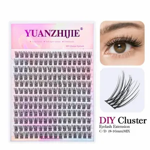 Clusters Eyelash Extension Dovetail Segmented Lashes 48 Volume Natural Segmented Eyelashes Bundles