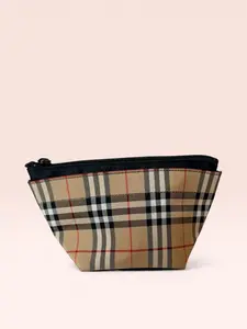 Pre-owned BURBERRY Canvas/Nylon Small Leather Goods Burberrys Canvas Cosmetic Pouch